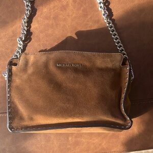 Michael Kors Tan Suede Chain Bag